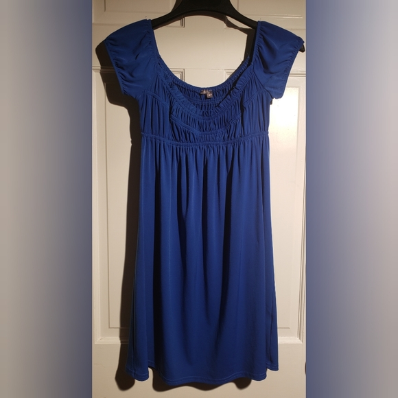Muse Dresses Muse Royal Blue Babydoll Dress 4 Poshmark
